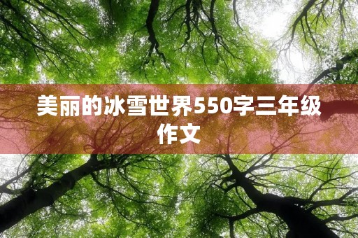 美丽的冰雪世界550字三年级作文