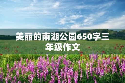 美丽的南湖公园650字三年级作文 美丽的南湖公园650字三年级作文