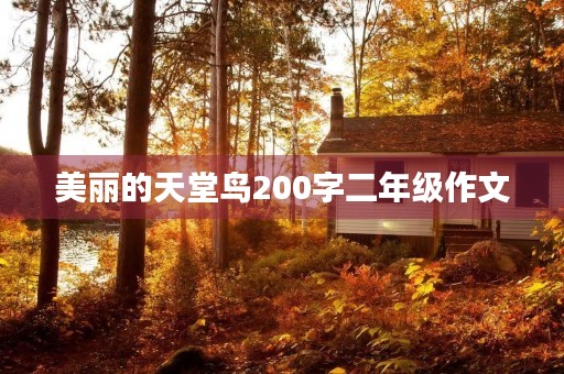 美丽的天堂鸟200字二年级作文 美丽的天堂鸟200字二年级作文