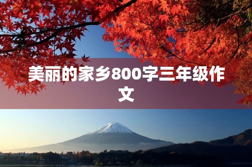 美丽的家乡800字三年级作文 美丽的家乡800字三年级作文