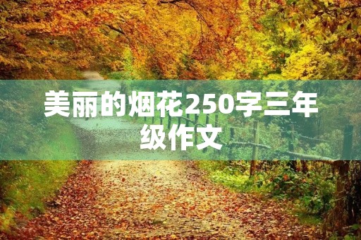 美丽的烟花250字三年级作文 美丽的烟花250字三年级作文