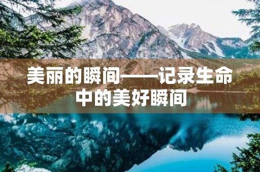 美丽的瞬间——记录生命中的美好瞬间 美丽的瞬间——记录生命中的美好瞬间