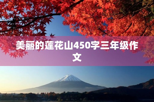 美丽的莲花山450字三年级作文