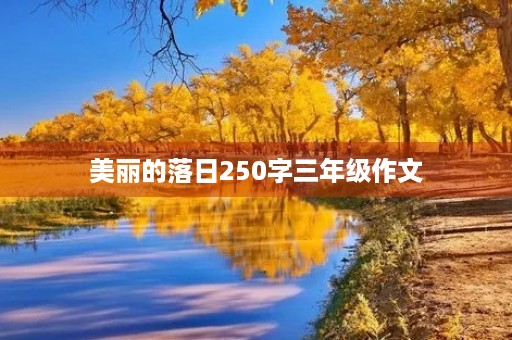 美丽的落日250字三年级作文