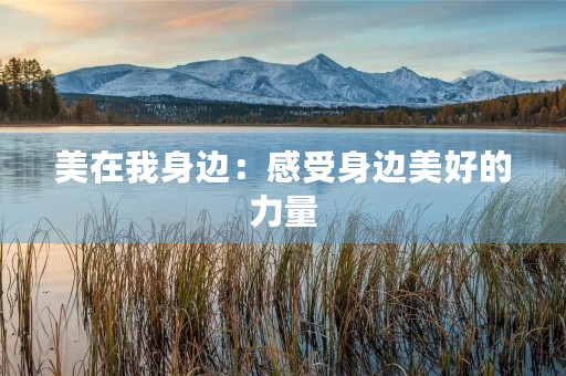美在我身边:感受身边美好的力量 美在我身边:感受身边美好的力量