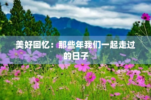 美好回忆:那些年我们一起走过的日子 美好回忆:那些年我们一起走过的日子
