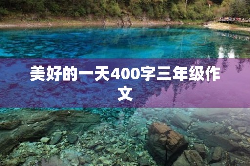 美好的一天400字三年级作文