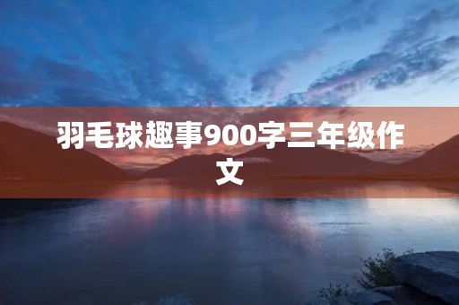 羽毛球趣事900字三年级作文 羽毛球趣事900字三年级作文