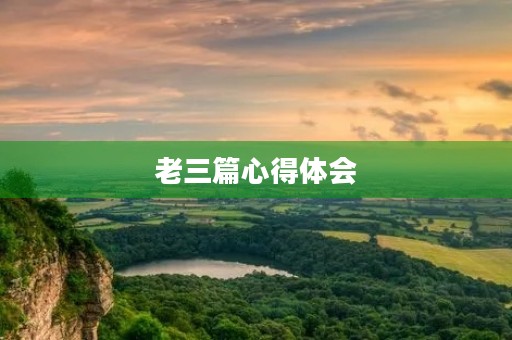 老三篇心得体会