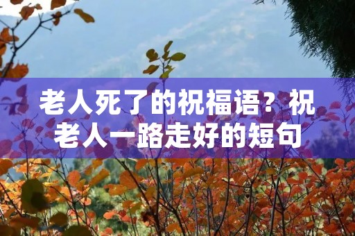 老人死了的祝福语?祝老人一路走好的短句