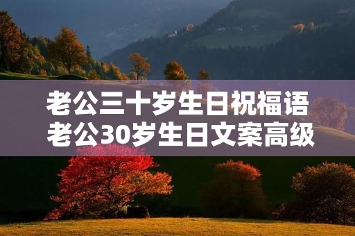 老公三十岁生日祝福语 老公30岁生日文案高级
