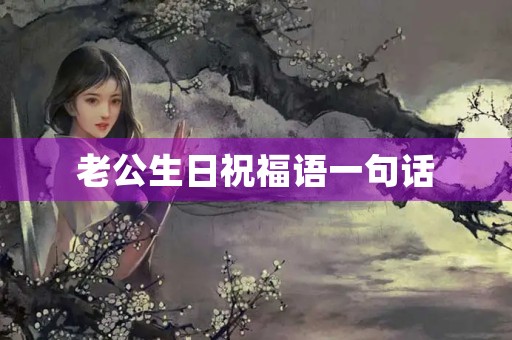 老公生日祝福语一句话(祝老公生日快乐的感动暖心的句子)