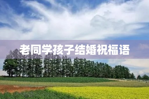 老同学孩子结婚祝福语(恭喜老同学令郎新禧)
