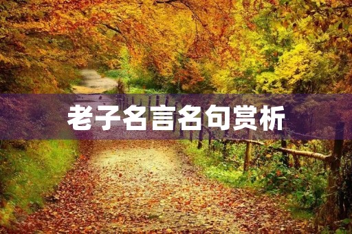 老子名言名句赏析(《老子》名言警句)