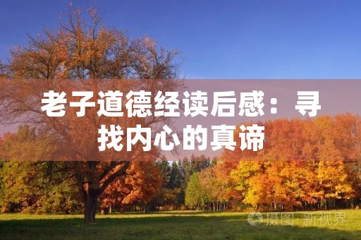 老子道德经读后感:寻找内心的真谛 老子道德经读后感:寻找内心的真谛