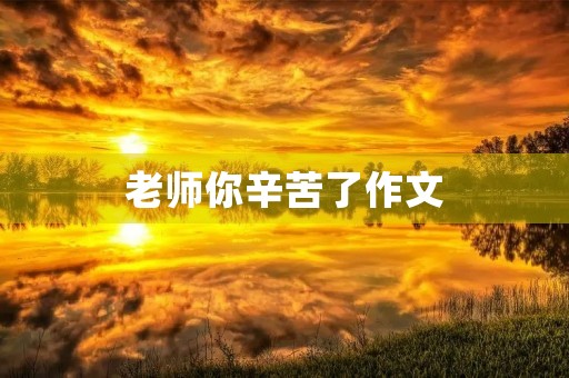 老师你辛苦了作文 老师你辛苦了作文