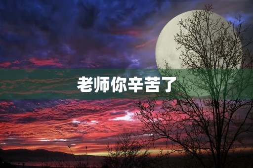 老师你辛苦了,感恩您的教导 老师你辛苦了,感恩您的教导