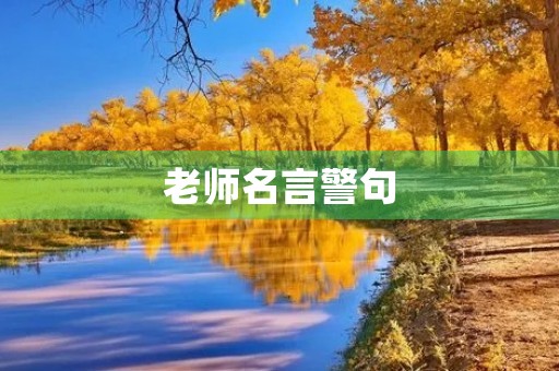 老师名言警句 老师名言警句
