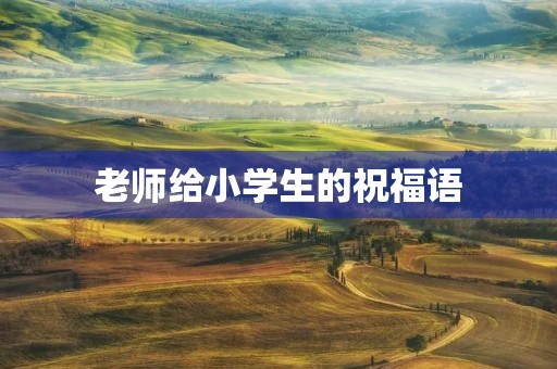 老师给小学生的祝福语，老师对小学生的寄语简短