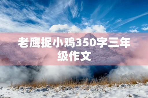 老鹰捉小鸡350字三年级作文