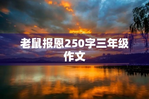 老鼠报恩250字三年级作文