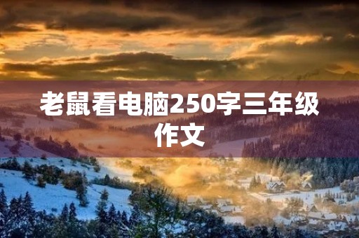 老鼠看电脑250字三年级作文