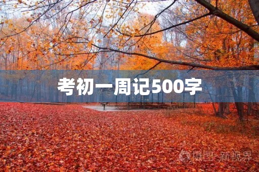 考初一周记500字