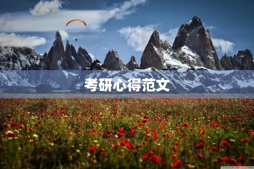 考研心得范文