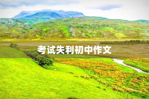 考试失利初中作文 考试失利初中作文