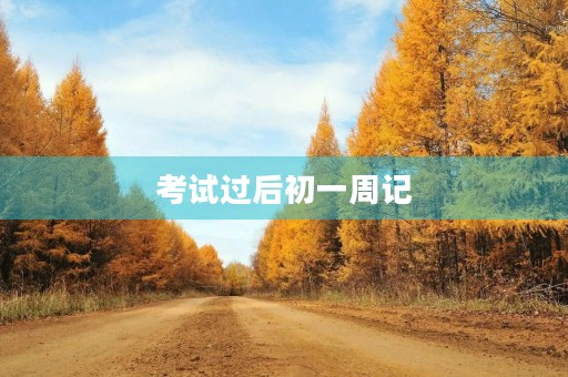 考试过后初一周记