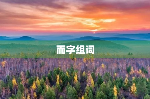而字组词(而组词)