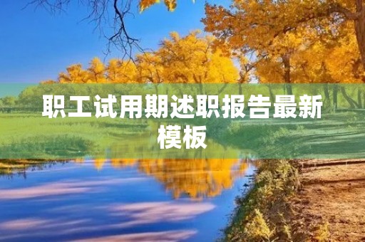 职工试用期述职报告最新模板 职工试用期述职报告最新模板