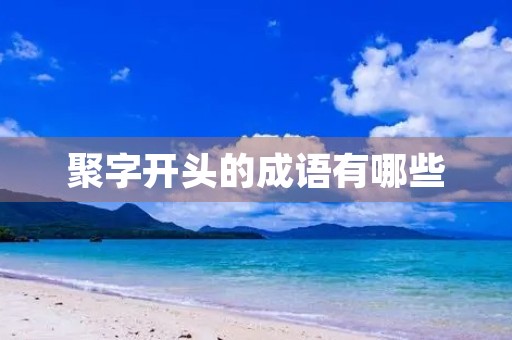 聚字开头的成语有哪些