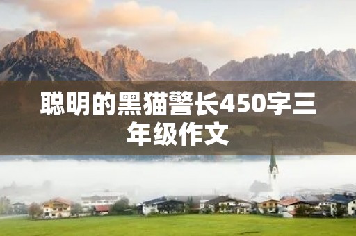 聪明的黑猫警长450字三年级作文 聪明的黑猫警长450字三年级作文