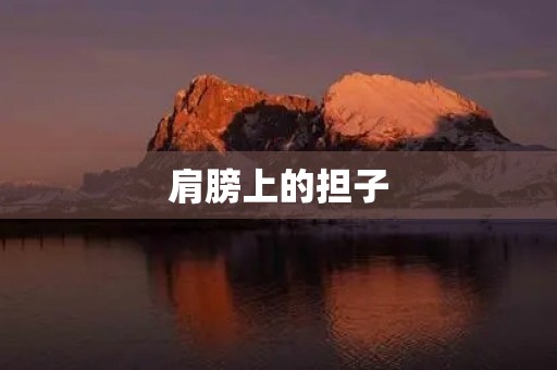 肩膀上的担子
