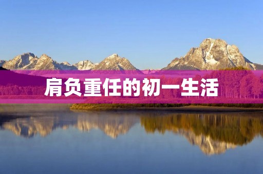 肩负重任的初一生活