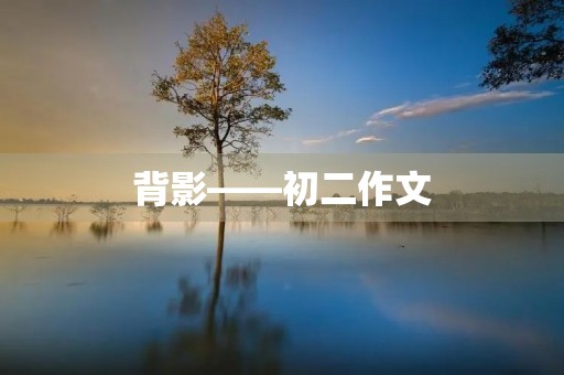 背影——初二作文
