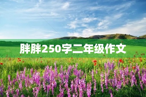 胖胖250字二年级作文 胖胖250字二年级作文