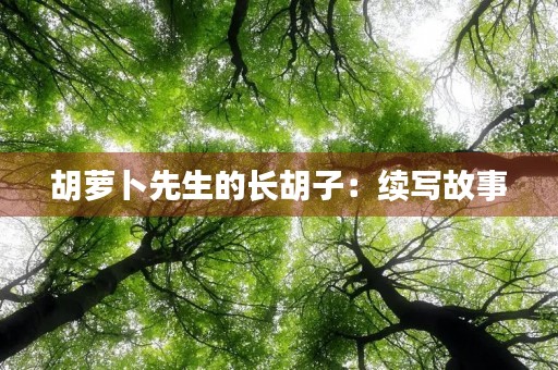 胡萝卜先生的长胡子:续写故事 胡萝卜先生的长胡子:续写故事