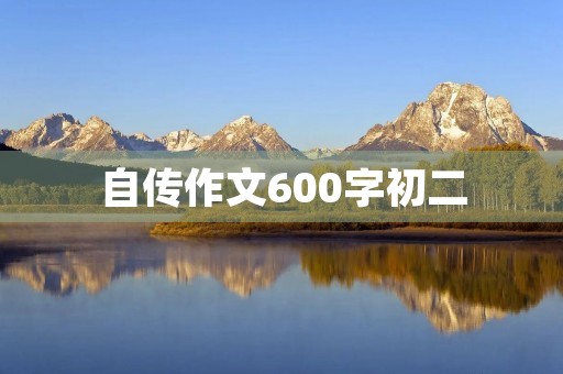 自传作文600字初二