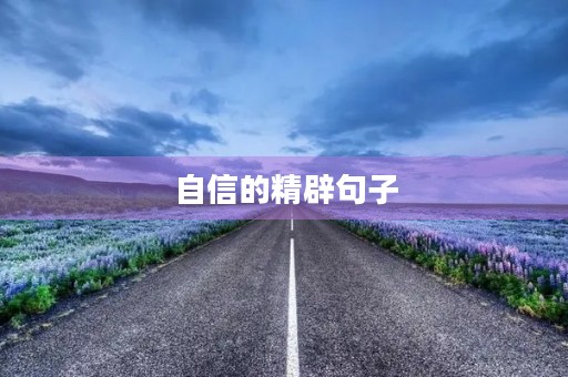 自信的精辟句子，自信的精辟句子朋友圈文案