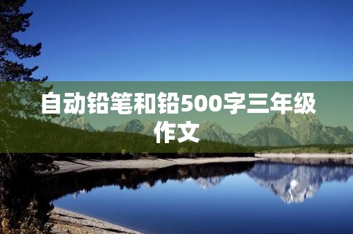 自动铅笔和铅500字三年级作文