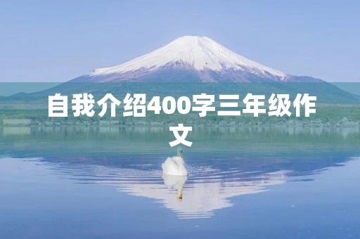 自我介绍400字三年级作文