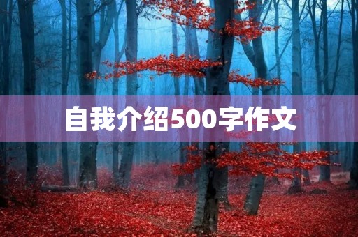 自我介绍500字作文 自我介绍500字作文