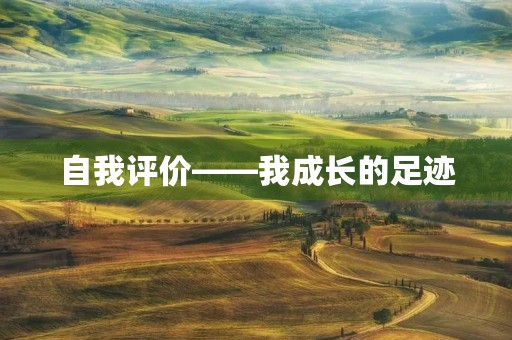 自我评价——我成长的足迹 自我评价——我成长的足迹