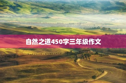 自然之道450字三年级作文