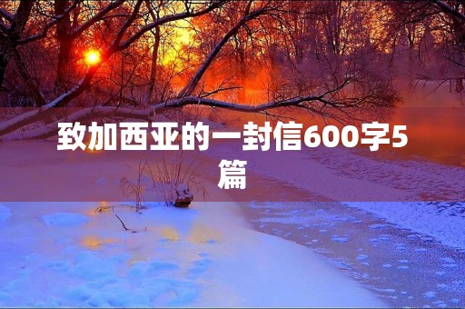 致加西亚的一封信600字5篇 致加西亚的一封信600字5篇