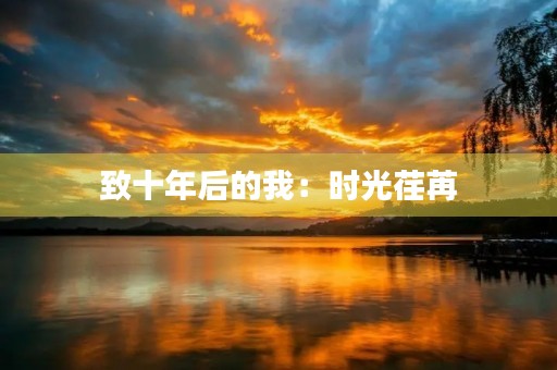 致十年后的我：时光荏苒，未来可期