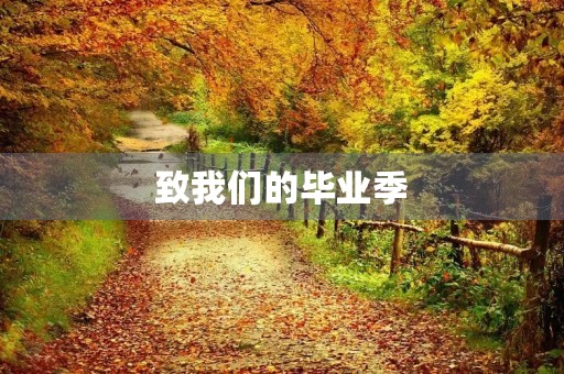致我们的毕业季 致我们的毕业季