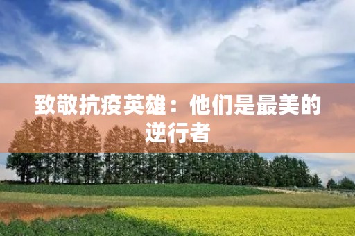 致敬抗疫英雄：他们是最美的逆行者